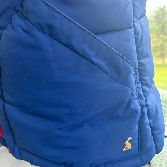 Amazing Joules puffer  vest red striped linings size 10 great condition - Picture 3 of 10